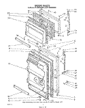 DOOR Diagram and Parts List for ET14MNXSW00  Whirlpool Refrigerator