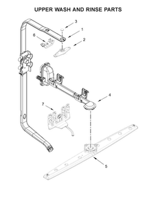 Upper Wash And Rinse Parts Diagram and Parts List for KDFE204EBL4  KitchenAid Dishwasher