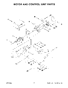 Motor And Control Unit Parts Diagram and Parts List for KSM97BM0  KitchenAid Mixer