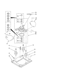 Machine Base Parts Diagram and Parts List for 11088732798  Kenmore Washer Dryer Combo