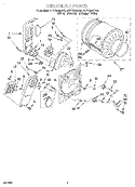 SECTION Diagram and Parts List for 4LEC6646DQ0  Whirlpool Dryer