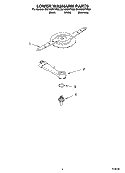 LOWER WASHARM PARTS Diagram and Parts List for DU1065XTPB0  Whirlpool Dishwasher