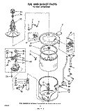 TUB AND BASKET Diagram and Parts List for LA5380XMW0  Whirlpool Washer