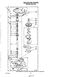 GEARCASE Diagram and Parts List for LA5500XPW6  Whirlpool Washer