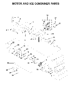 Motor and ice container parts Diagram and Parts List for WRS325SDHW04  Whirlpool Refrigerator