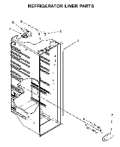Refrigerator liner parts Diagram and Parts List for 5WRS315NHW00  Whirlpool Refrigerator