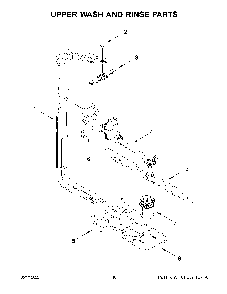 Upper Wash And Rinse Parts Diagram and Parts List for KDTE104KPS1  KitchenAid Dishwasher