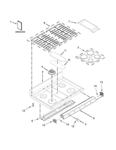 Cooktop Parts Diagram and Parts List for KFDD500ESS00  KitchenAid Range