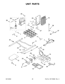 Unit Parts Diagram and Parts List for WRS315SDHZ0C  Whirlpool Refrigerator