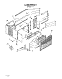 CABINET Diagram and Parts List for R1211  Whirlpool Air Conditioner