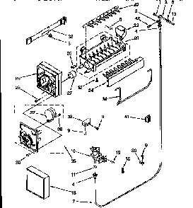 Icemaker Parts Diagram and Parts List for ED25DMXDW00  Whirlpool Refrigerator