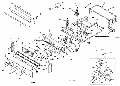Control Section Diagram and Parts List for 8504277222  Kenmore Range
