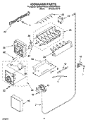 ICEMAKER PARTS Diagram and Parts List for KSRB22FKSS04  KitchenAid Refrigerator