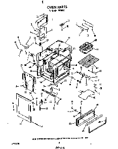 Oven Diagram and Parts List for N9157*1  Roper Range