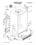 CABINET, LITERATURE Diagram and Parts List for 3XART710GW00  Whirlpool Refrigerator