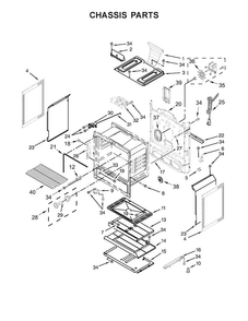Chassis Parts Diagram and Parts List for WFG530S0EB0  Whirlpool Range