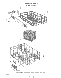 DISHRACK Diagram and Parts List for DU1800XP3  Whirlpool Dishwasher