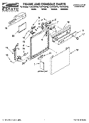FRAME AND CONSOLE PARTS Diagram and Parts List for TUD6700PB2  Estate Dishwasher