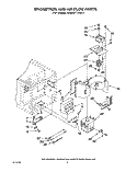 MAGNETRON AND AIR FLOW Diagram and Parts List for KEMI371XBL1  KitchenAid Microwave Oven Combo