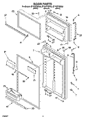 DOOR PARTS Diagram and Parts List for ET1FHTXMB03  Whirlpool Refrigerator