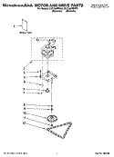 MOTOR AND DRIVE PARTS Diagram and Parts List for KUCV02FRSS0  KitchenAid Trash Compactor