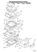 REFRIGERATOR SHELF PARTS Diagram and Parts List for KSRK25ILBT03  KitchenAid Refrigerator