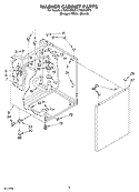WASHER CABINET Diagram and Parts List for LTG5243DT3  Whirlpool Washer Dryer Combo