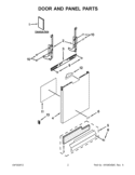 DOOR AND PANEL PARTS Diagram and Parts List for WDF530PSYB5  Whirlpool Dishwasher