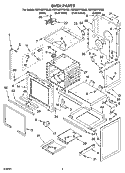 OVEN PARTS Diagram and Parts List for KERK807PBB02  KitchenAid Range