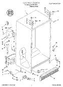 CABINET Diagram and Parts List for 3XART720F00  Whirlpool Refrigerator