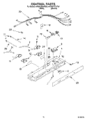 CONTROL Diagram and Parts List for 4YGD27DCHW01  Whirlpool Refrigerator