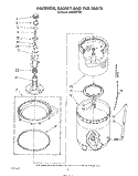 AGITATOR, BASKET AND TUB Diagram and Parts List for LA6800XTF0  Whirlpool Washer