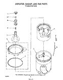 AGITATOR, BASKET AND TUB Diagram and Parts List for 9CA2781XSW0  Whirlpool Washer