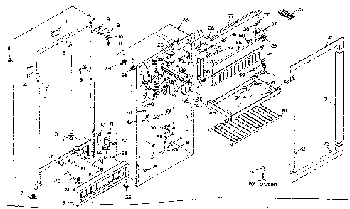 Cabinet Parts Diagram and Parts List for 106N10S  Kenmore Refrigerator