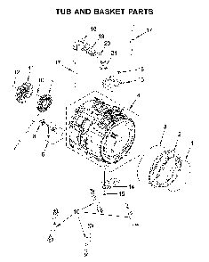 Tub and basket parts Diagram and Parts List for WFW5620HW2  Whirlpool Washer