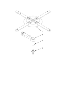 Lower Washarm And Strainer Parts Diagram and Parts List for KUDS30IVSS4  KitchenAid Dishwasher