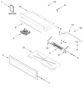 Control Panel Parts Diagram and Parts List for JOEDC330RM00  Whirlpool Wall Oven