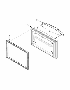 Freezer Door Parts Diagram and Parts List for 59672013015  Kenmore Refrigerator