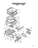 REFRIGERATOR SHELF Diagram and Parts List for 8ED27DQXAN03  Whirlpool Refrigerator