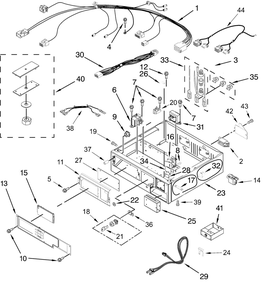Control Panel And Separator Parts Diagram and Parts List for MLG27PDFGW0  Whirlpool Dryer