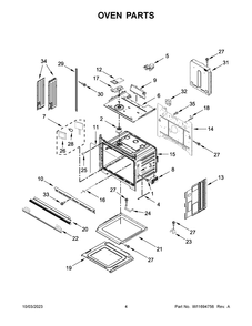 Oven Parts Diagram and Parts List for WOES5930LZ01  Whirlpool Wall Oven