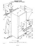 CABINET Diagram and Parts List for ET14JMXMWR1  Whirlpool Refrigerator