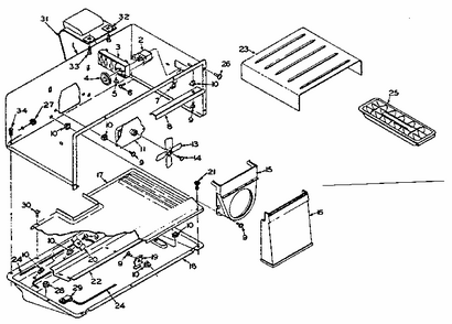 Freezer Parts Diagram and Parts List for 106S12EL-1  Kenmore Refrigerator
