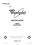 SECTION Diagram and Parts List for LE5650XMW1  Whirlpool Dryer