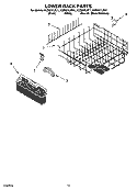 LOWER RACK PARTS Diagram and Parts List for KUDI01ILBS1  KitchenAid Dishwasher