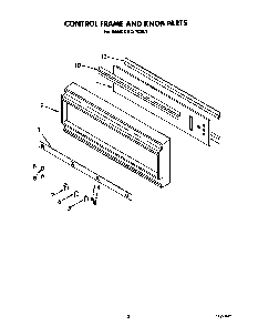 Control Frame And Knob Diagram and Parts List for CMO2743BL1  KitchenAid Microwave