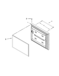 Freezer Door Parts Diagram and Parts List for KRFF300ESS01  KitchenAid Refrigerator