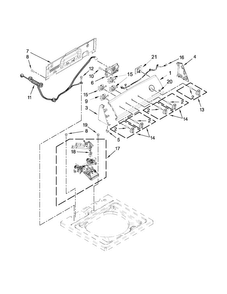 Console And Water Inlet Parts Diagram and Parts List for 11025102310  Kenmore Washer