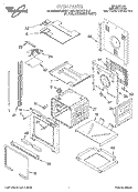 OVEN Diagram and Parts List for RBS307PDQ4  Whirlpool Wall Oven