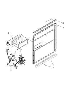 Inner Door Parts Diagram and Parts List for KDTE304DPA2  KitchenAid Dishwasher
